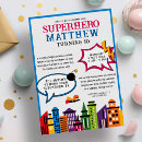 Recherche de action invitations Superhéros