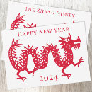 Recherche de dragon chinois vœux cartes Nouvelle année lunaire
