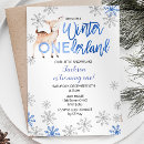 Recherche de winter 1ans anniversaire invitations Cerf