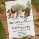 Zoek naar jungle birthday uitnodigingen Oerwoud