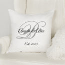 Recherche de anniversaire mariage coussins Newly weds
