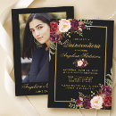 Recherche de noir rouge or invitations Roses rouges