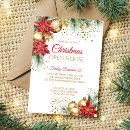Recherche de poinsettia noël invitations Rouge
