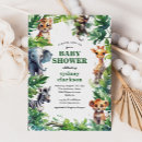Recherche de jungle cartes baby shower invitations Aquarelle