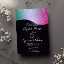 Recherche de damassé turquoise mariage invitations Élégant