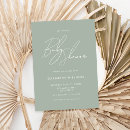 Recherche de vert baby shower invitations Minimal