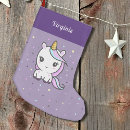 Recherche de licorne mignonne chaussette de noël Violet