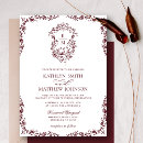 Recherche de rouge vintage invitations Élégant