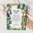 Recherche de jungle remerciements cartes Baby shower jungle