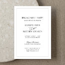 Recherche de noir et blanc fiançailles invitations Monogramme