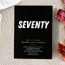 Recherche de 70th invitations Chic