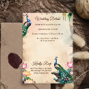 Recherche de peacock mariage invitations Paons