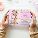 Recherche de giraffe baby shower fille invitations Baby girl