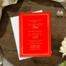 Recherche de feuille rouge invitations Bride