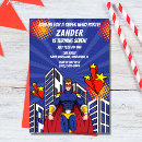 Recherche de skyline invitations Superhéros