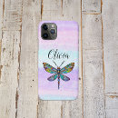 Recherche de libellule rose iphone coques Coloré