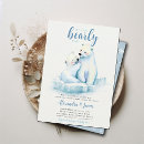 Recherche de ours bébé invitations Bleu blanc