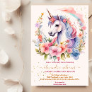Recherche de mignons licorne invitations Baby girl