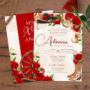 Recherche de rose rouge vintage invitations Élégant
