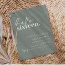 Recherche de seizième anniversaire invitations Moderne