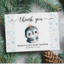 Recherche de manchot vœux cartes Baby shower d'hiver