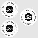 Recherche de logo cercle autocollants Noir et blanc