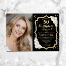 Recherche de floral 50th anniversaire invitations Élégant