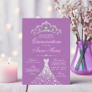 Recherche de mauve anniversaire invitations Quinceañera