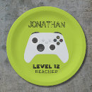 Recherche de jeux vidéo assiettes en papier Niveau up