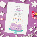 Recherche de gâteau et bougie invitations Girl