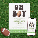 Recherche de football baby shower invitations Vert