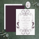 Recherche de violet mariage invitations Classique
