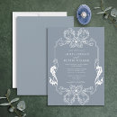 Recherche de dusty blue mariage invitations Classique