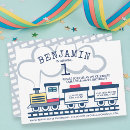 Recherche de transportation anniversaire invitations Choo choo train