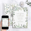 Recherche de watercolor eucalyptus mariage invitations Élégant