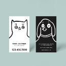 Recherche de noir et blanc chat cartes visite Simple