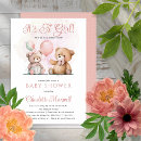 Recherche de nounours baby shower fille invitations C'est une fille