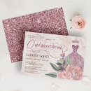 Zoek naar pink floral invitations Quinceanera