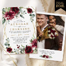 Recherche de burgundy floral mariage invitations Rouge
