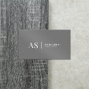 Recherche de monogramme moderne cartes visite Gris