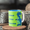 Recherche de dinosaure tasses Bleu