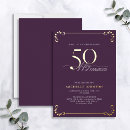 Recherche de 50 anniversaire invitations Élégant