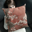 Recherche de japonais de fleurs coussins Rouge