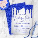 Recherche de bleu royal argent invitations Scintille