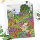 Recherche de beau jardin cartes postales Aquarelle
