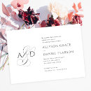 Recherche de initiales horizontales 11x16 invitations Simple