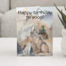 Recherche de loup vœux cartes Boisé