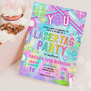 Recherche de laser tag invitations Fête d'anniversaire de néon