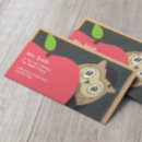 Recherche de hibou mignon cartes visite Professeur