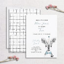 Recherche de deer invitations Noir et blanc
